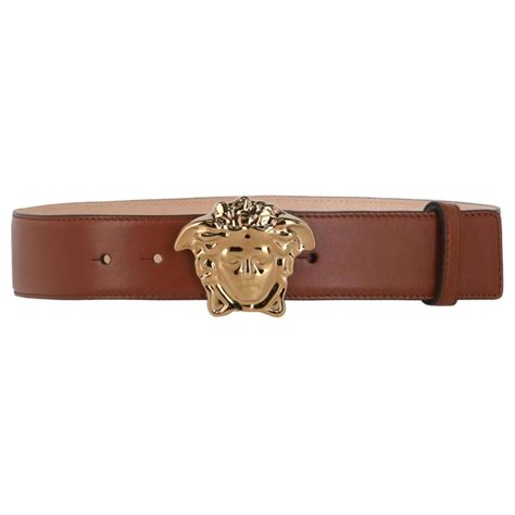 cintura vitello versace dark brown|Versace Men's La Medusa Cintura H.40 Vitello Leather Belt in .